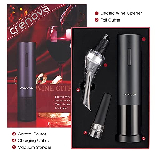 Elektrischer Korkenzieher Crenova 4-in-1 elektronischer Weinöffner