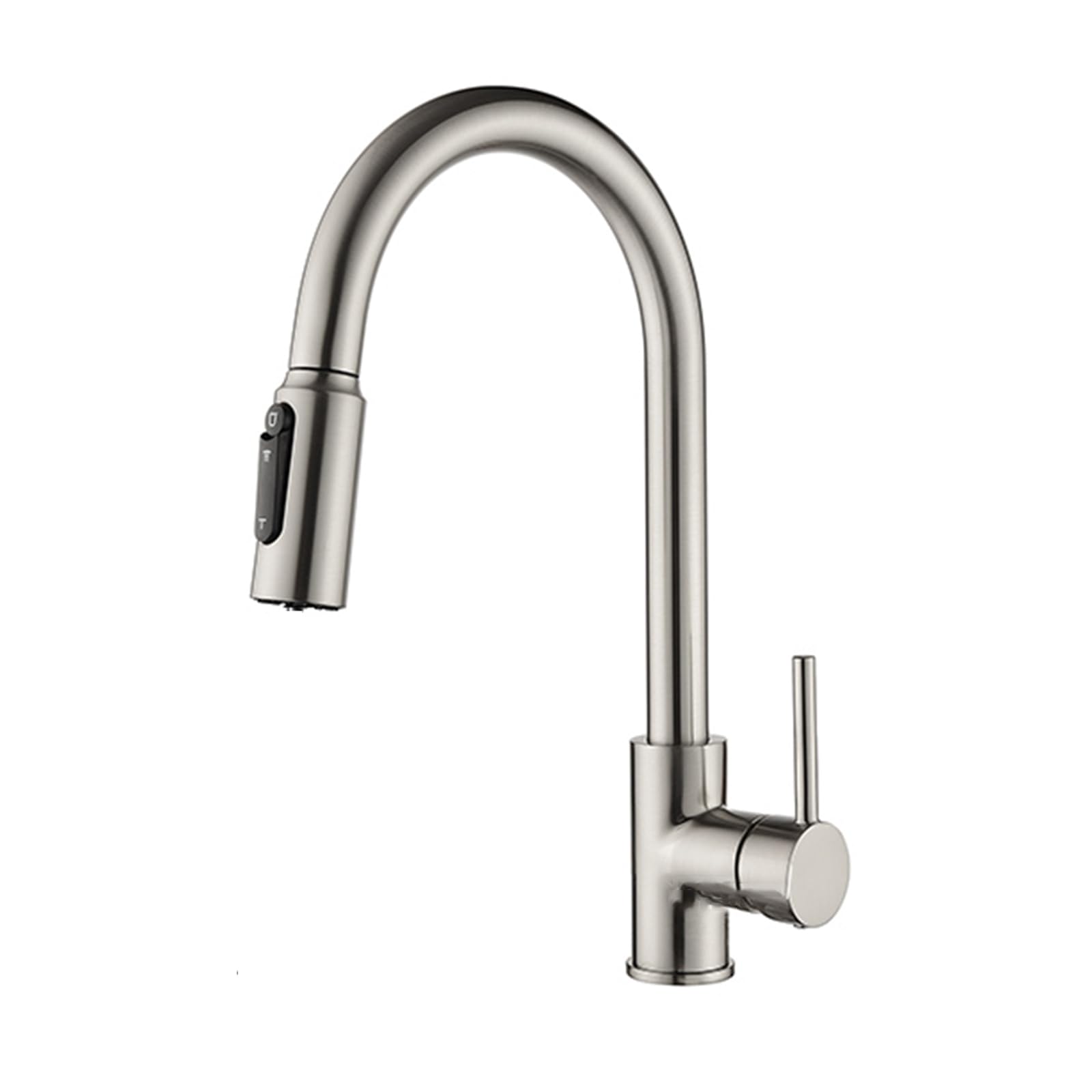 GLETSF Brushed Nickel 3-Way Kitchen Faucet with Pull-Out Spray High Arc Water Filter & Purifier 3-in-1 Mixer Tap for Easy Cleaning & Convenience,Chrome
