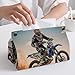 Tissue Box Cover, Sport Motorcycle Motocross Racing Theme Tissue Box Holder, PU Stylish Decorative Holder with Snap Closure, Easy Refill & Durable Design for Home, Car & Office, All Occasions