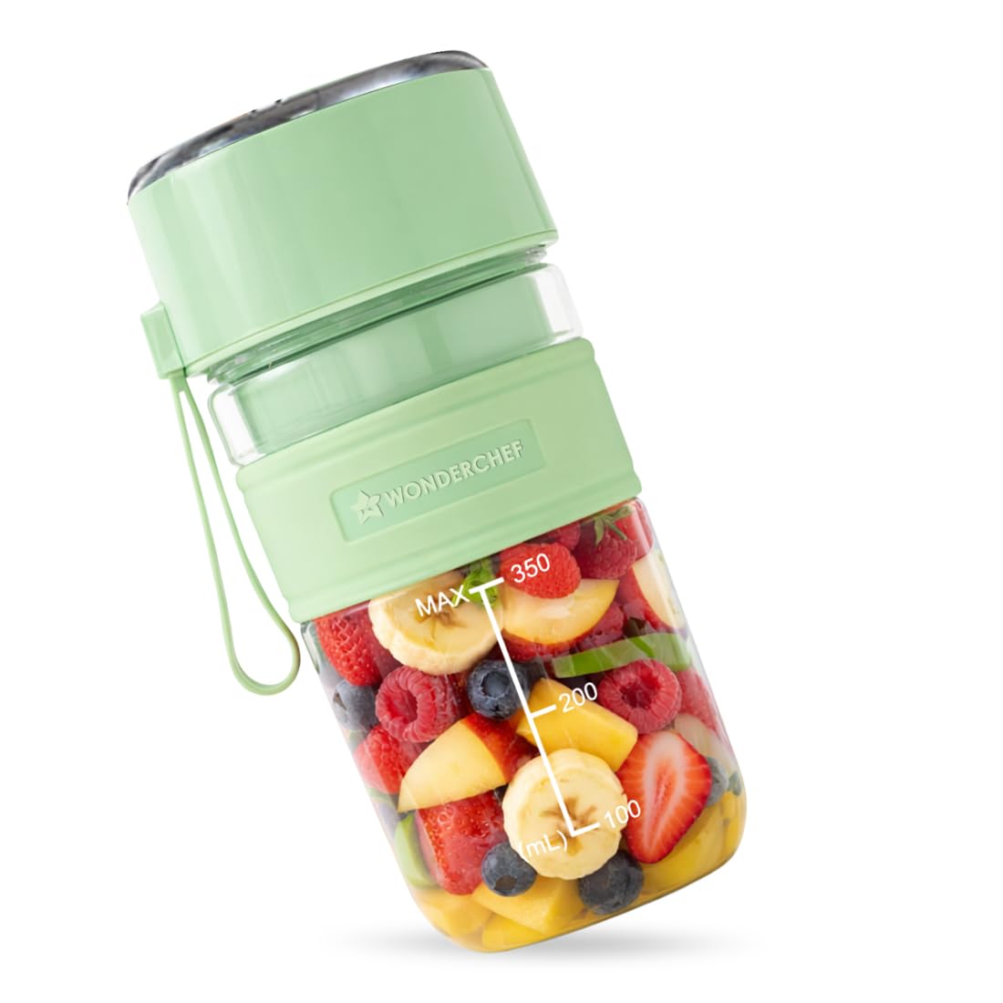 Wonderchef Nutri-cup Zip Portable Blender | 350ml | Blend & Sip with Flip Top Sipper Lid | For Smoothies, Juices, Shakes, Coffee | 2000 mAh Battery | 20 Blending Cycles in One Charge | Type C Charging-picture-17