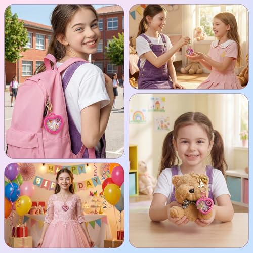 DIY Heart Locket Keychain Making Kit with Magic Zoom Beads, Gifts for Girls Ages 5 6 7 8 9 10, Toys for Girls Bag Charms Craft Set for Backpacks, Purses, Handbags, Valentines Party Favors Classroom - image 7