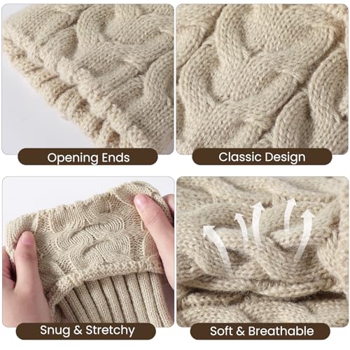Image of Clothirily Boot Socks for Women, Knitted Leg Warmers for Winter Boots