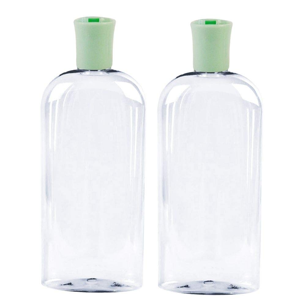 JNDPlastic Squeeze Bottle with Flip Cap 8 Oz - Refillable Portable, Travel Size, Leak Proof and Reusable for Household Use, Shampoo, Conditioner, Cleaning Solutions (2 Pack, 473 ml)