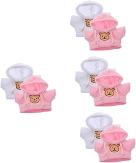Toyvian 8 Pçs Mini Decoração Mini Pelúcia Mini Acessórios Urso De Pelúcia Moletom Com Capuz Roupa De Urso De Pelúcia Trajes De Boneca De Urso Roupas De Urso De Pelúcia Brinquedo De