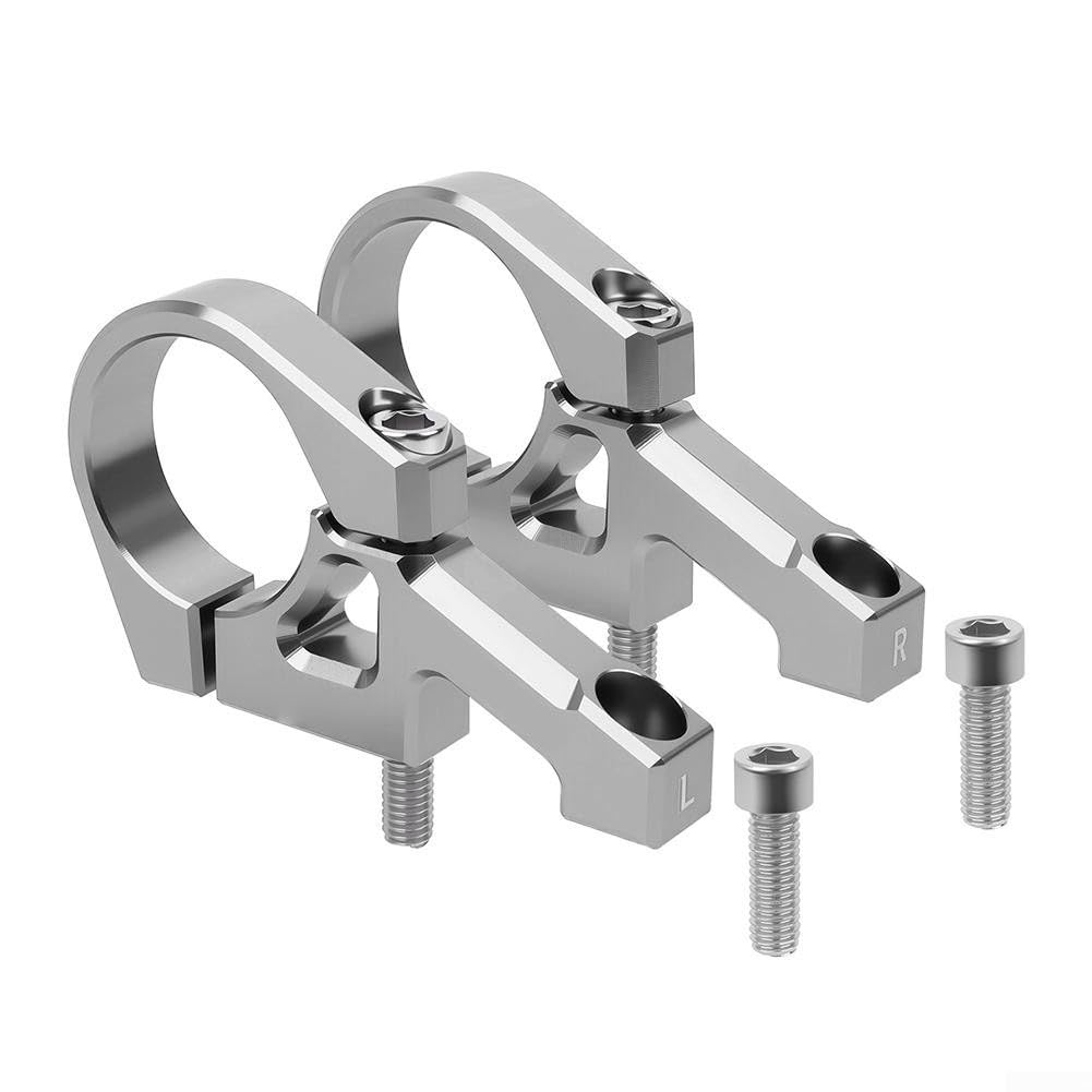 GANCEI Mountain Bike Direct Mount Bike Stem, Direct Mount Stem for Dual Crown Forks for DH Mountain Bike 31.8mm Handlebar, Easy to Install(Silver)