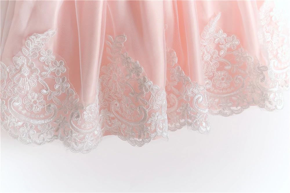 Mädchen Kleid Rosie mit Großen Schleife - Kleid für besondere Anlässe mit Band | Kreation für Geburtstag, Taufe, Hochzeit