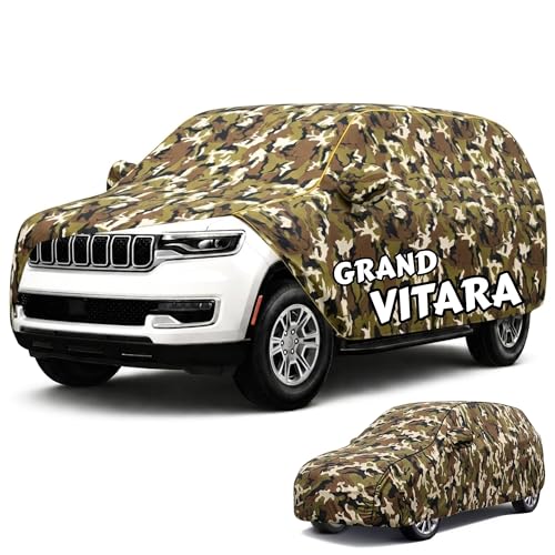 Image of Perfect Waterproof Car Cover Custom fit for Grand Vitara Cover (All Models & Varrient) 2021-2026 | 6 Layers All Weather Waterproof Sun Rain UV Dust Protection Outdoor Indoor Full Car Covers - Jungle