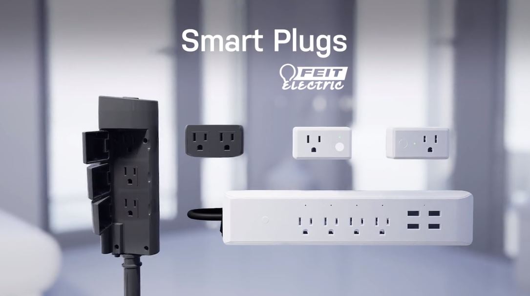 Image of Feit Electric Indoor Smart WiFi Plug Works with Alexa and Google Home, No hub Required, 2.4 Ghz Network Only, Remote Control from Anywhere 15 Amp Smart Outlet Plug, Indoor, White with Night Light