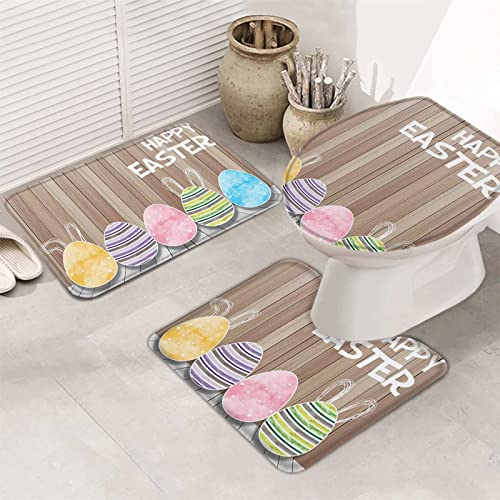 Set 3 Teilig Badvorleger Ostern-Frühlings-Ei-Häschen Langlebige...