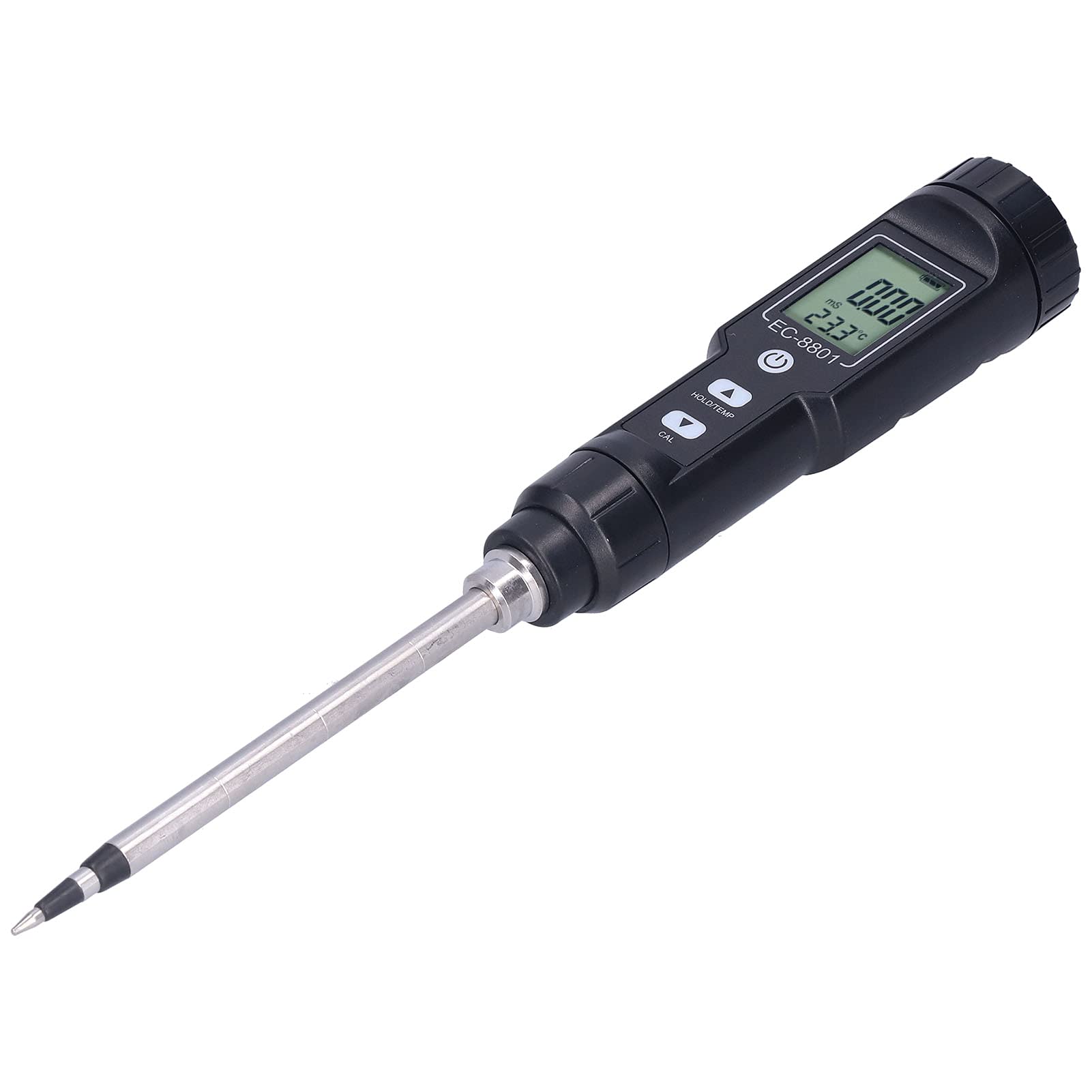 Annadue Probador EC con Pantalla LCD, Medidor de Temperatura de Conductividad del Suelo para Huerto de Jardín