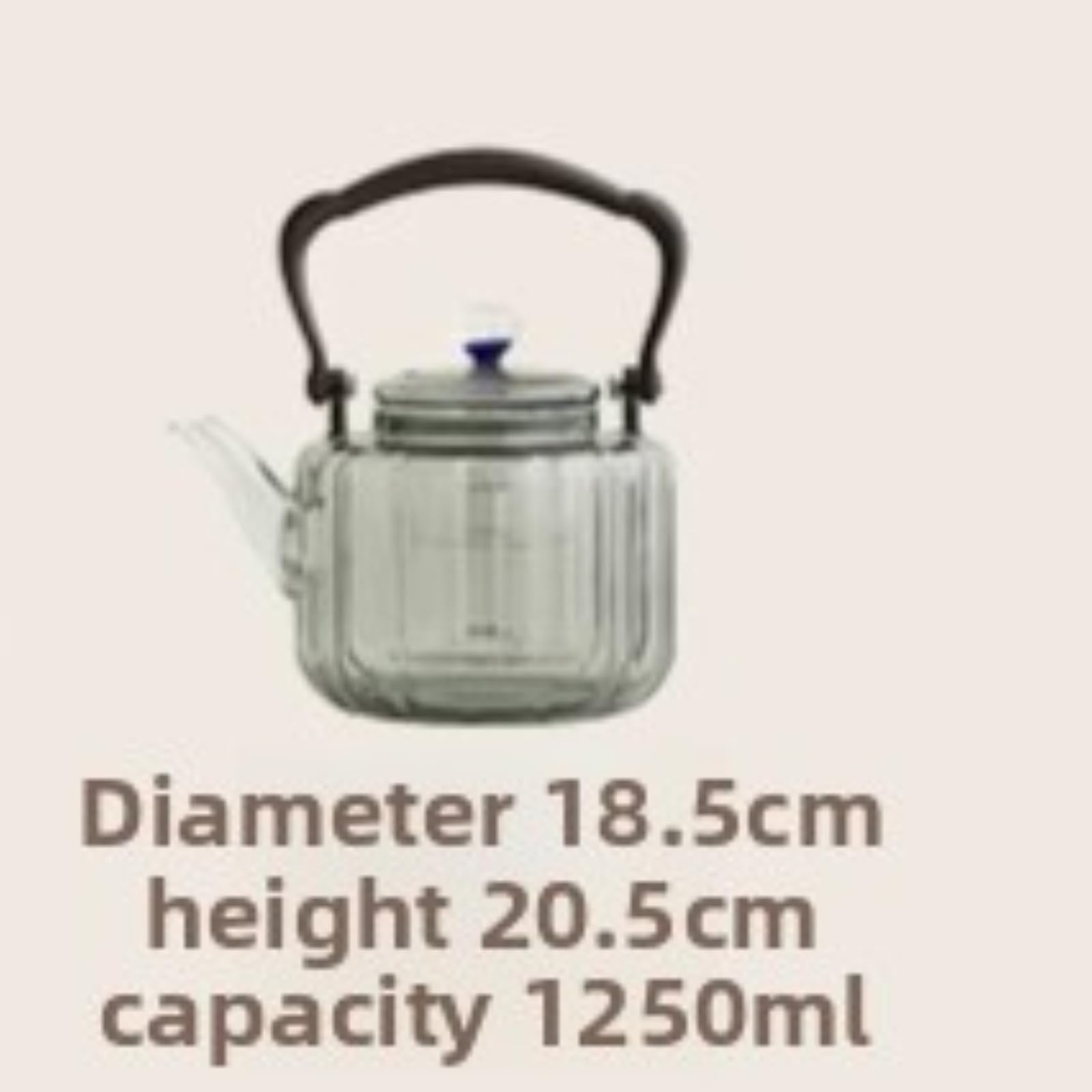 Czajniczek szklany zestaw do herbaty gospodarstwa domowego, 1250 ml 1,299.2 g, żaroodporny zaparzacz do herbaty