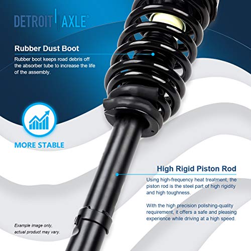 Image of Detroit Axle - Pair Front Struts for 2006-2010 Hyundai Sonata, 2006-2011 Azera, 2007 2008 2009 Struts w /Coil Springs Replacement