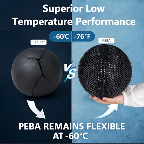 Image of Siraya Tech Rebound PEBA 95A Super TPU 3D Printer Filament, Black, 800g | 78% Energy Return, 20% Lighter, Nylon-Based Strength, 1.75mm Flexible Filament, Ideal for Sports & Robotics