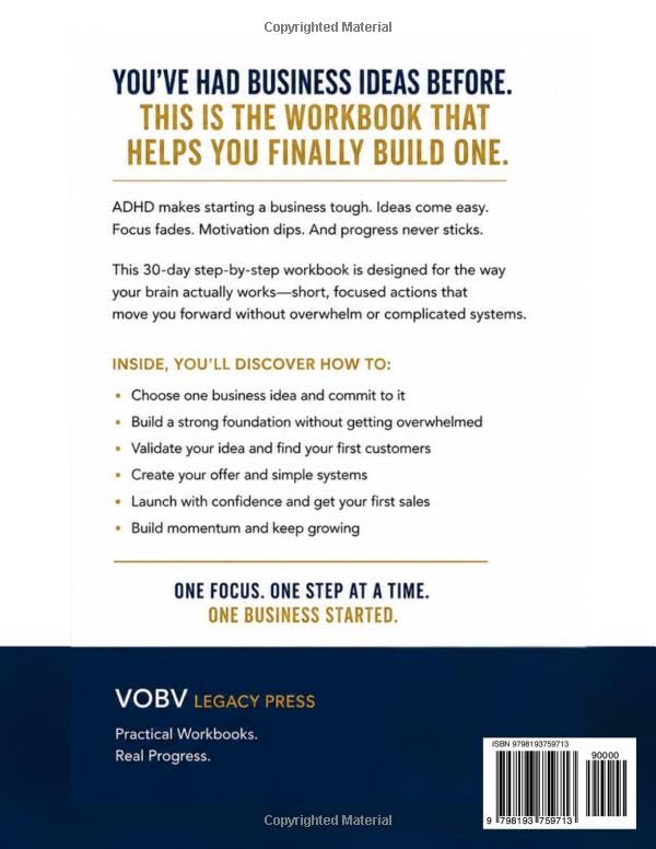 START A BUSINESS WITH ADHD: A 30-Day Focus & Finish Workbook to Launch the Business You Keep Putting Off (ADHD FOCUS AND FINISH) image 3