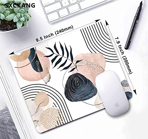 Sxckang Floral Mouse Pad, Square Personalized Premium Texture Custom Computer Cute Mouse Pad Design, Women Mousepad With Washable Lycra Cloth Non-Slip Rubber Base For Office, Aesthetic Boho #TOP4