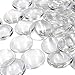 100 Pieces Glass Dome Cabochons Clear Round Cabochons Tiles Clear Cameo, Non-calibrated Round for Cameo Pendants, Photo Jewelry, Rings, Necklaces (30 mm)
