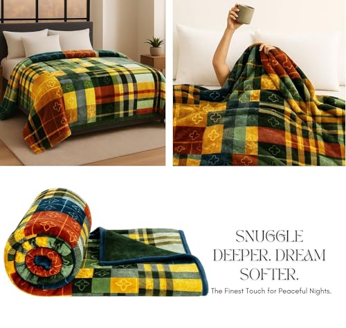 Image of VAS COLLECTIONS Premium Soft Mink Blanket 4.1 Kg, 700 GSM | Luxurious Plush Fleece Heavy Winter Blanket for Double Bed | Ultra Soft, Warm & Cozy Blanket for All Seasons (218 x 224 cm) (Multicolor 3)