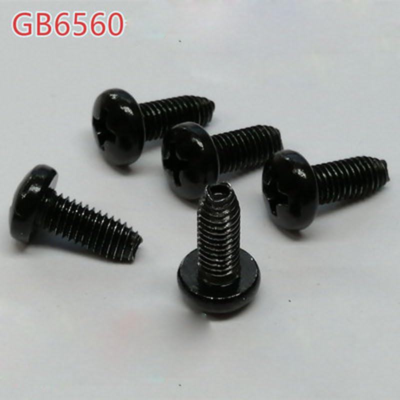 M3 M4 Phillips Screw Round head Self-tapping Screws Triangular Thread Self-locking Bolts Black - (Dimensions: M3x16mm(50pcs))