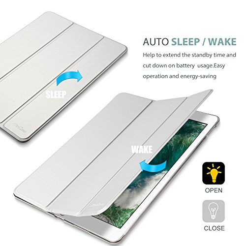 Procase Ipad Air (3Rd Gen) 10.5" 2019 / Ipad Pro 10.5" 2017 Case, Ultra Slim Lightweight Stand Smart Case Shell With Translucent Frosted Back Cover For Apple Ipad Air (3Rd Gen) 10.5" 2019 –Silver #TOP5