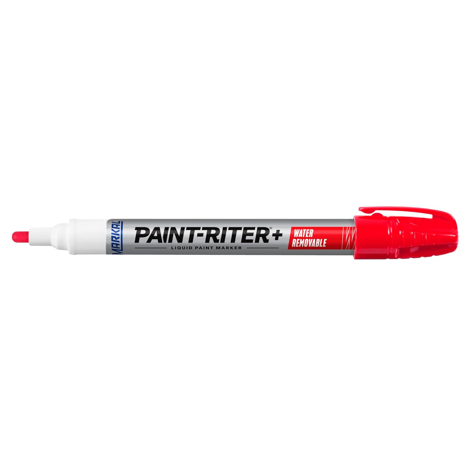 Markal Pro-Wash Water Removable Paint Marker with Real Paint, Red (Pack of 12)