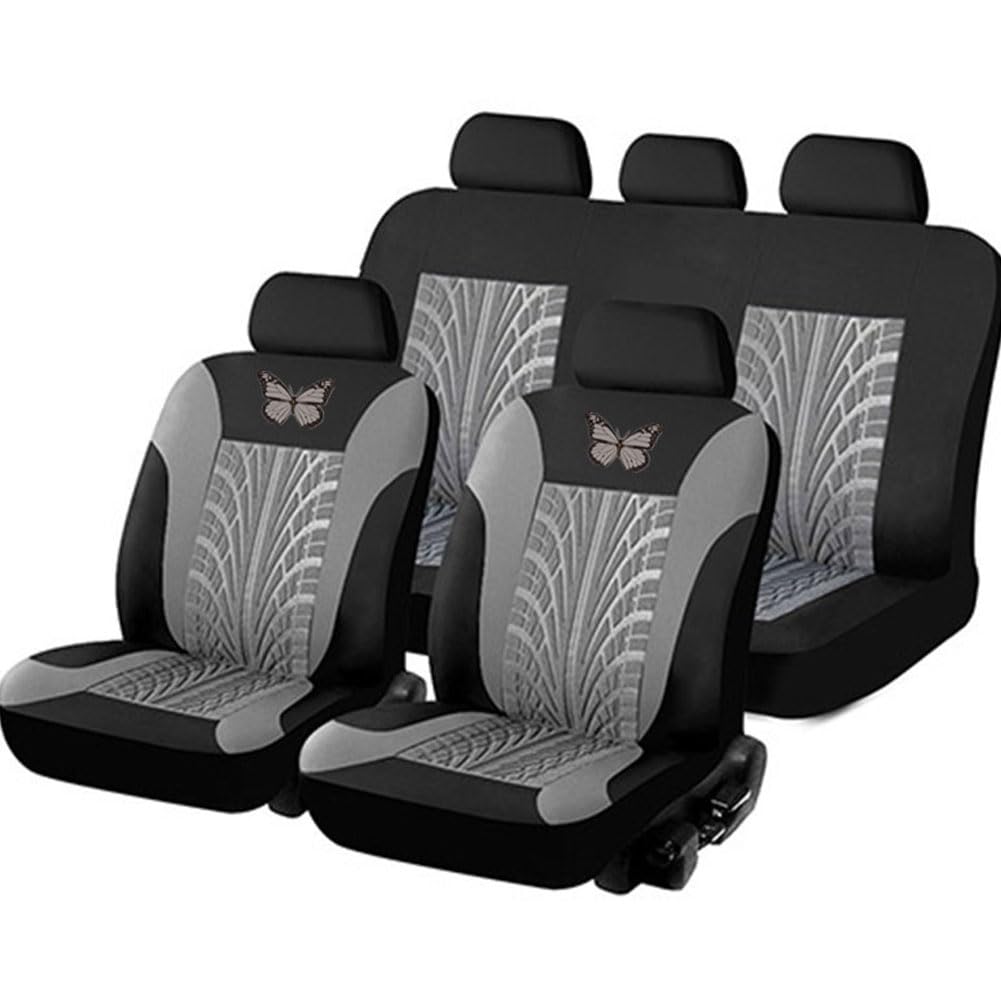 Voiture Ensembles de Housses Siège pour R-enault Captur II I/Captur E-Tech 2019-2024, Avant Arrière Couvre Sieges Respirant Complet de Housses Couverture Siège,D