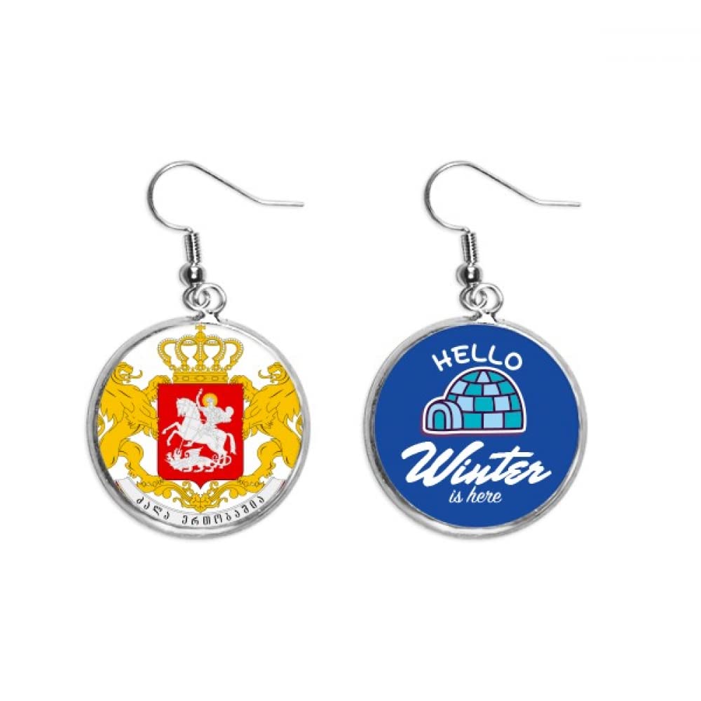 Joyería del pendiente de Georgia con acabado heráldico refinado 5