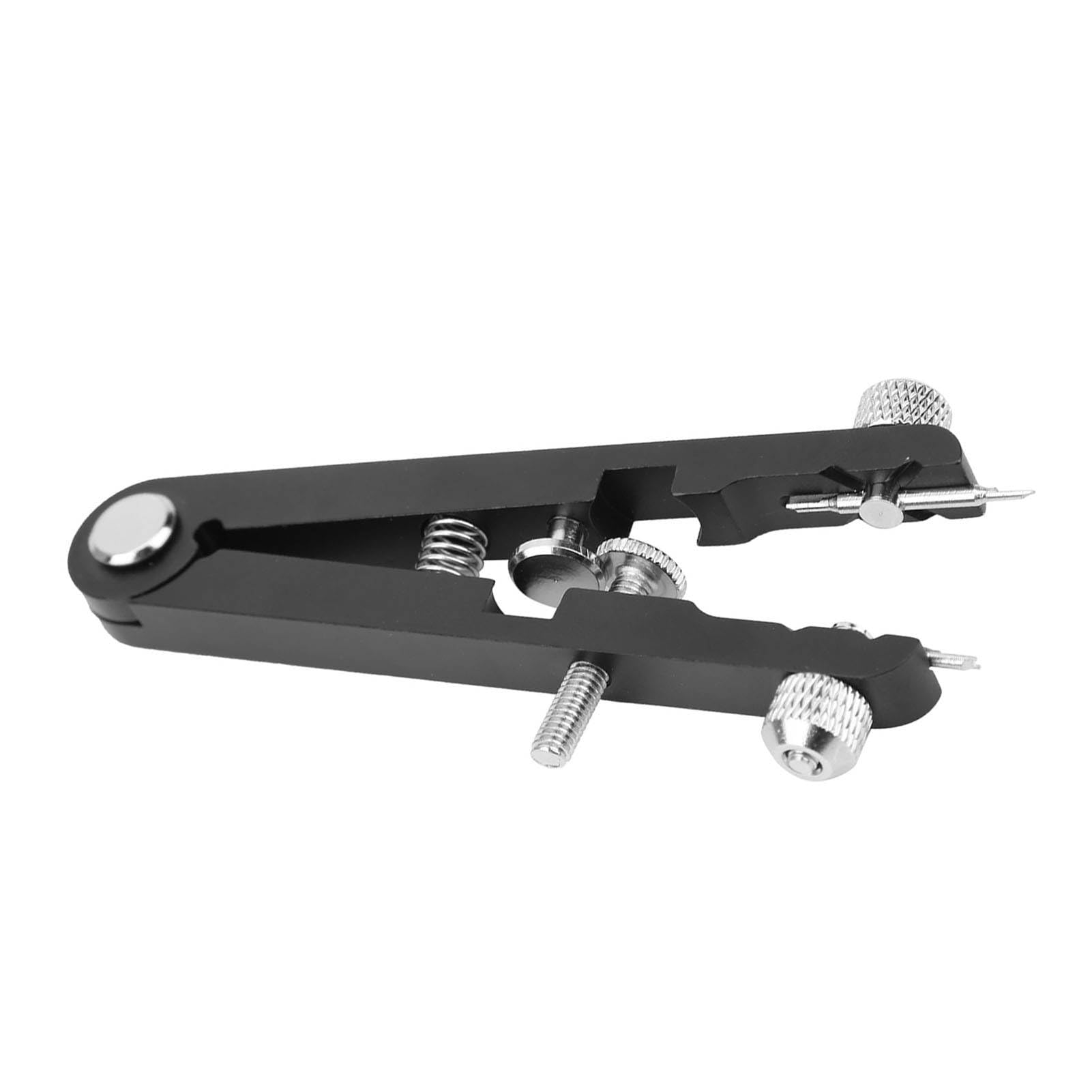 Federstegzange, Edelstahl Uhr Federsteg Zange Werkzeug Set Uhr Reparatur Werkzeug Uhrmacher Ersetzen Entfernen Kette Werkzeug Uhrenband Link Removal Tool Kit mit 8 Pins (Schwarz)