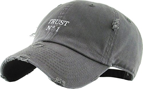 Image of KBETHOS Dad Hat Trust No One Royalty Hustle Vibe Baseball Cap Adjustable Cotton Vintage