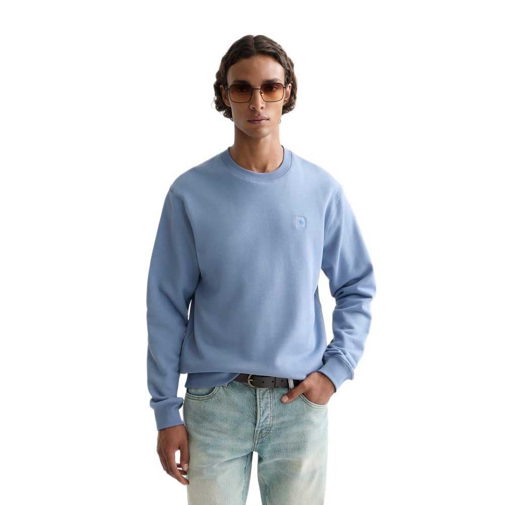 Scotch & Soda Men's Infinity Essential Badge Logo Crewneck Sweatshirt, 410, Xl