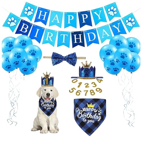 犬 誕生日 帽子 犬 猫用 誕生日グッズ 誕生日帽子 セット ペット 誕生日帽子 ペット 誕生日 飾り付け 犬 猫 蝶ネクタイ 数字付き 風船 お祝い セット バースデー パーティー クラウン キラキラ おしゃれ 記念日 誕生日グッズ バルーンセット (ブ