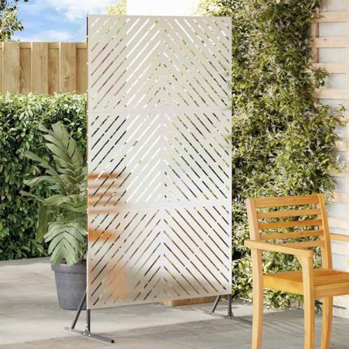 Owoxanthellate Brise-vue de jardin, 100 x 50 x 180 cm, en acier anthracite, design moderne, robuste, pour balcon, terrasse, jardin, clôture de jardin à planter et abri privé