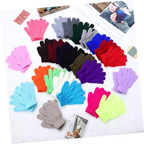 Beaupretty 24Pairs Full Finger Gloves Thermal Winter Knitted Gloves for Boys Warm Comfortable Easy to Clean for Outdoor Activities and Daily Use4
