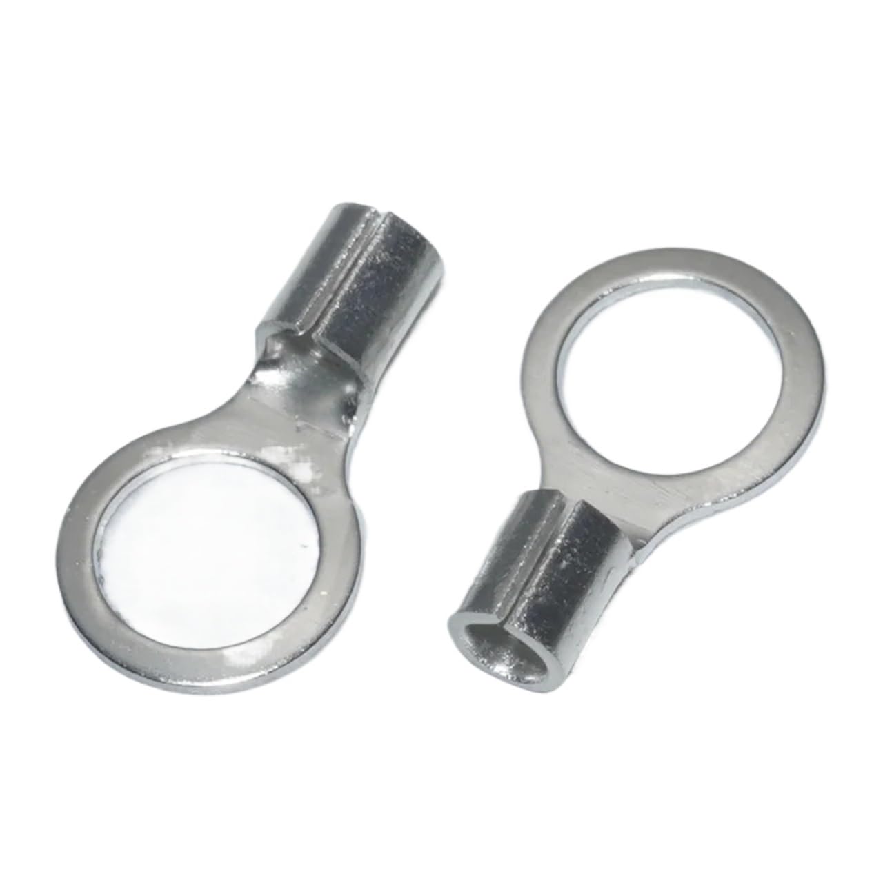 Baynopurin Rnb14-8 Brass Round Insulated Crimp Terminals 100Pcs 2.5Mm 4Mm 6Mm Rnb Brass Bare Ring Terminal Wire Crimping Tips 12V Electrical Connection Strip(Rnb14-8 Brass)