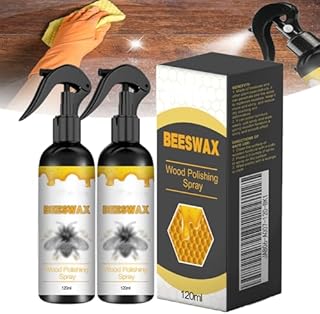 Natural Beeswax Care Spray & Restorer,120ml,Beeswax Cleaner Spray for Floors and Furniture,Polish and Cleaner Protective Conditioning Formula,Non-Toxic & Eco-Friendly (2PCS)