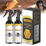 ATHNO Natural Beeswax Care Spray & Restorer,120ml,Beeswax Cleaner Spray for Floors and Furniture,Polish and Cleaner Protective Conditioning Formula,Non-Toxic & Eco-Friendly (2PCS)