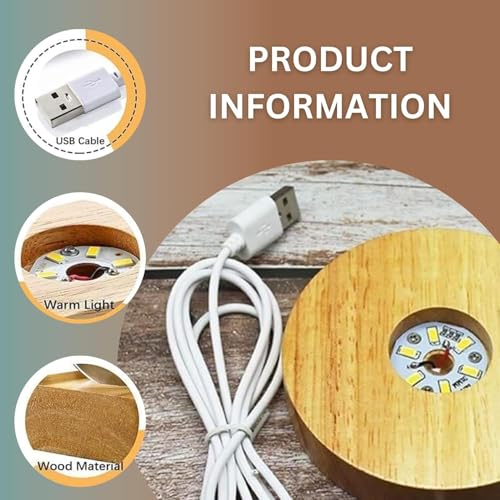 Image of One94Store 3D Crystal Moon Lamp - Engraved Crystal Ball LED Night Light with Wooden Base, USB Powered, Ideal for Home & Office Decor, Birthday Gift for Adults (Pack of 2, Warm White)