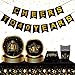 JeVenis 45 STÜCKE Schwarz Gold 40. Geburtstag Partyzubehör 40. Geburtstag Party Dekoration Cheers to 40 Years Geburtstagsbanner Cheers to 40 Years Geburtstagsdekoration Cheers to 40 Years