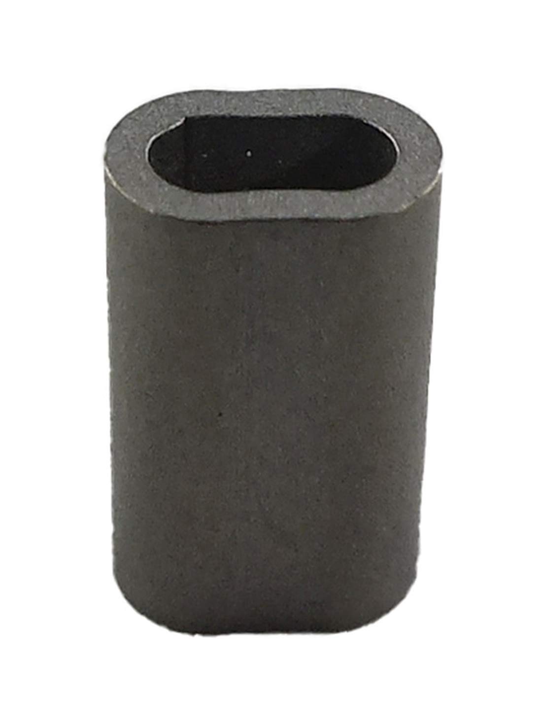 MIL-SPEC Stainless Steel Swage Sleeves Clip & Ferrules (3/16 inch) – Oval Duplex Wire Rope Cable Crimping Loop Fittings (Pack of 10)