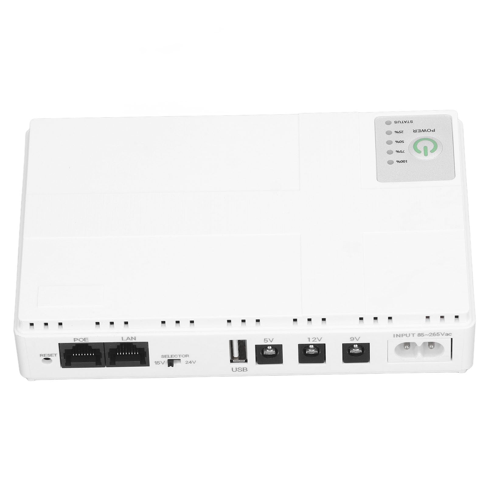 Generic Mini Dc backup kamera routera biały 85‑265V zasilacz awaryjny do awaryjnego zasilania wyjściowego, materiał ABS (wtyczka EU)