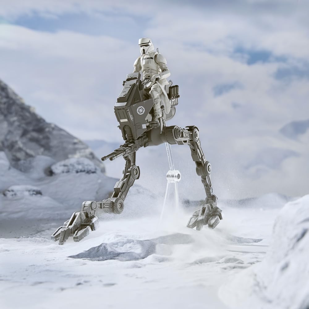 Maszyna krocząca AT-RT Resztek Imperium z serii Star Wars The Vintage Collection, wysokiej jakości model pojazdu w skali 9,5 cm z filmu "Star Wars: The Mandalorian and Grogu", zawiera figurkę