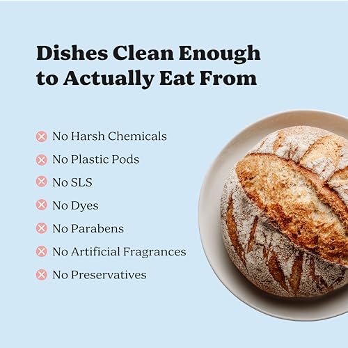Pronounce Dishwasher Detergent - Cleaner Ingredients, Fragrance Free - Ultra Concentrated Dish Soap, Cuts Grease and Grime, Dishwasher Pods Alternative. (40 Loads, Unscented) — view 3