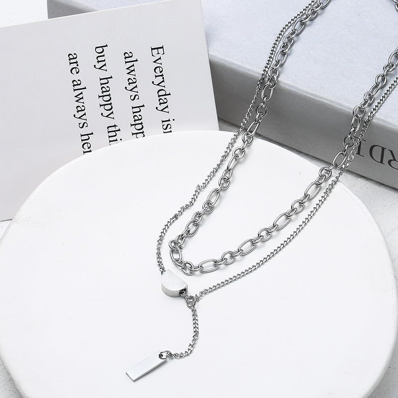 Image of SALTY ALPHA Anti Tarnish Stainless Steel Locket Neck Chain for Men | Stylish Pendant Necklace | Jewellery Accessories for Boys | Minimal Jewelry | Gifts for Boyfriend & Husband | Gift for Diwali, Christmas, Marriage, Birthday, Rakhi