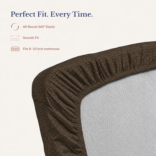 Image of Jaipur Weaves Bedsheet King Size 100% Pure Cotton Bed Sheet with 2 Pillow Covers, 300 TC Premium Bedding Set, 72x78 inches, Soft Breathable Camel Design Bedding (Olive Desert, Super King Fitted)
