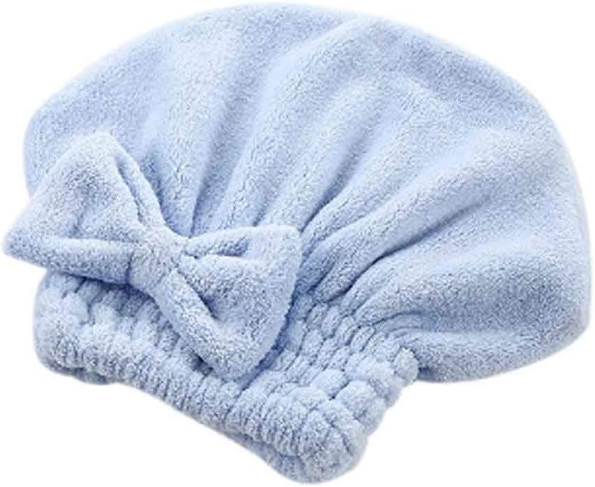 Cartoon Microfiber Hair Turban Quickly Dry Hat Wrapped Towel Bathing Cap Bow(White-Patch Five-Pointed star4)