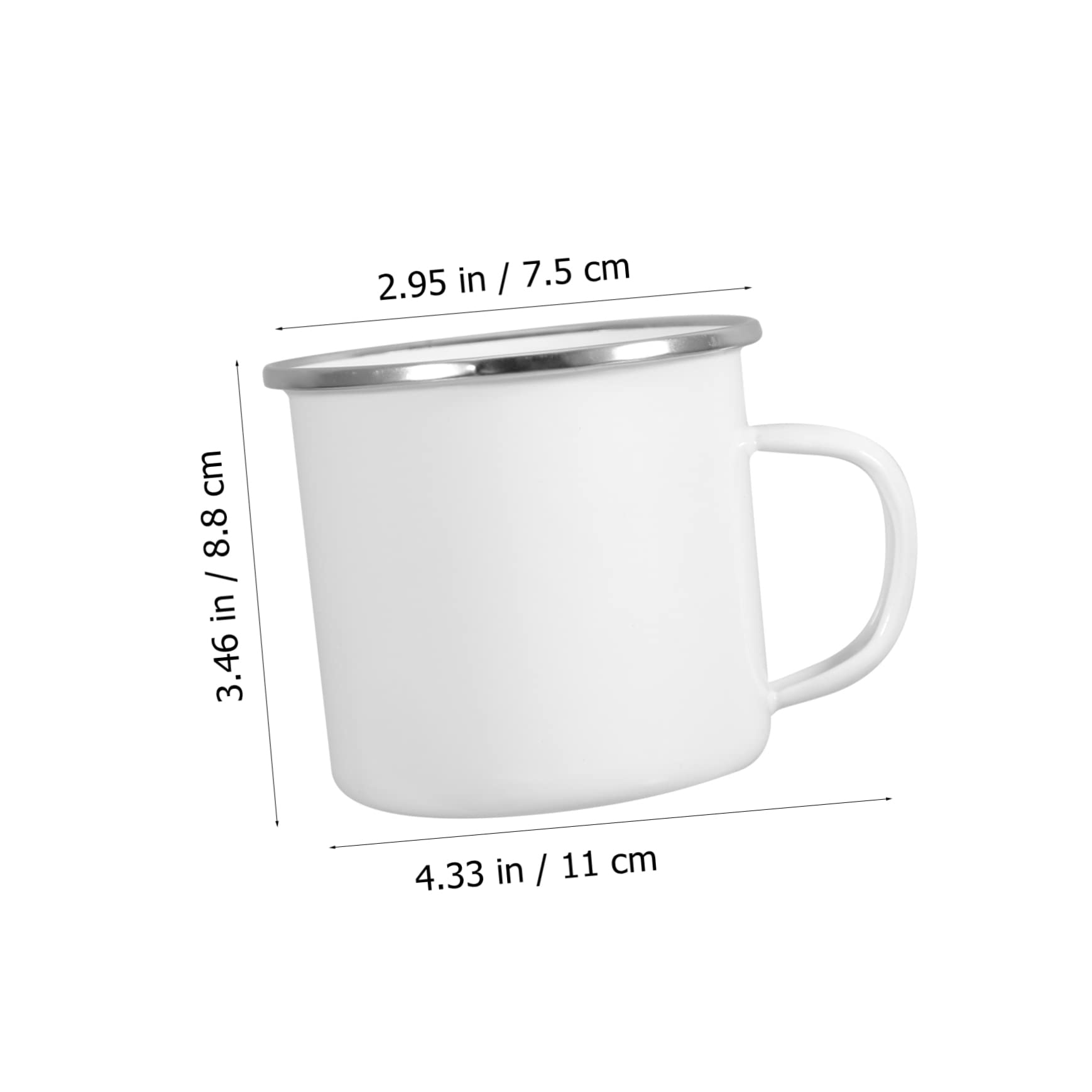 Emaille Leicht mit Reinigen Henkel Leicht zu Geschirr Große Emaille Kaffeebecher 4 Stück-pack für Outdoor und Picknick