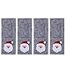 Amosfun Lot de 4 supports de couverts de Noël pour couteaux, fourchettes, baguettes, sacs à couverts, organisateurs d'ustensiles motif Père Noël pour décorations de table de fête de Noël