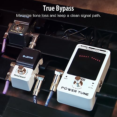Image of JOYO Tuner & Power Supply Guitar Pedal, 8 Isolated DC 9V Outputs (2x500mA + 6x100mA), Chromatic Tuner with Large LED Display, True Bypass (JF-18R)