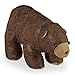 Relaxdays Fermaporta a Orso, Peluche in Ecopelle, Stoffa Riempito con Sabbia, Blocca Porta da Terra per Interni, Marrone, 1 pz
