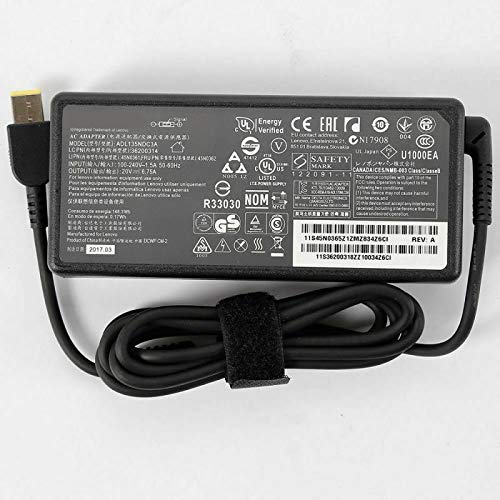 Original 20V 6.75A AC Adapter Compatible for Lenovo ThinkPad T440p T550P Y700 Y40 Y50 Y70 ADL135NLC3A ADL135NDC3A 36200319 36200314 45N0554 PA-1131-72 ADL135NDC2A ADL135NLC2A Laptop