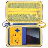 worfty Case for Retroid Pocket Classic/ Retroid Pocket Flip 2 Retro Game Console - Hard Travel Protective Carrying Storage Bag (Blue&Yellow)